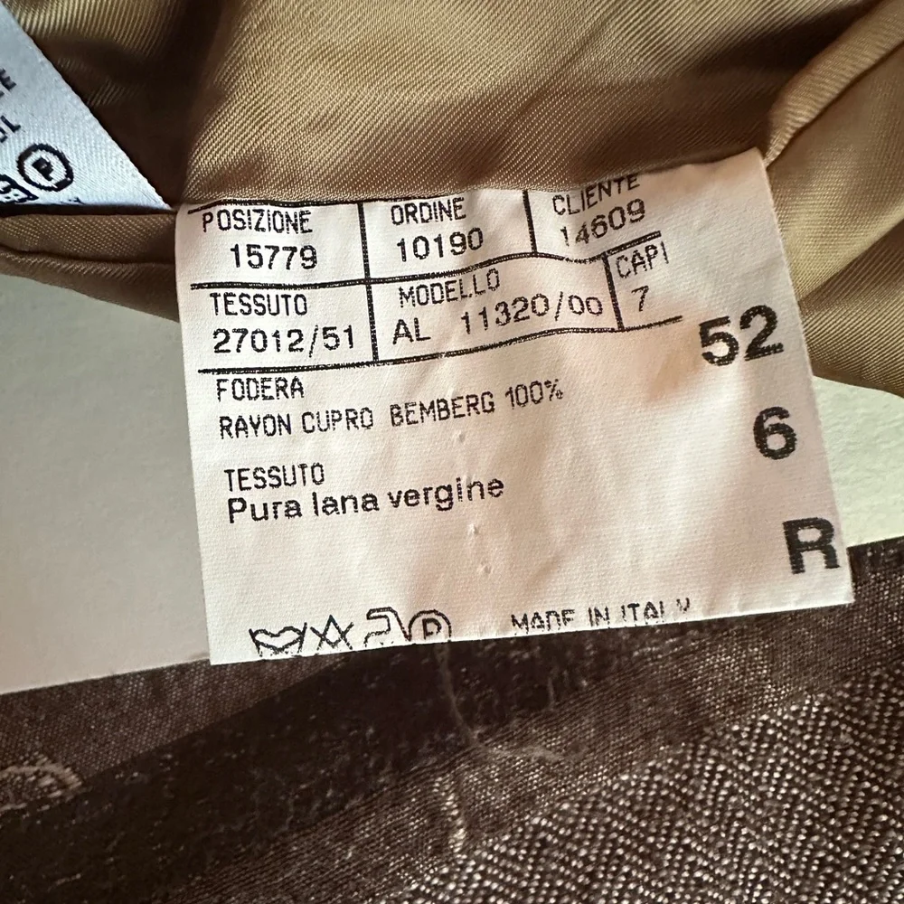 Canali Sport Coat Brown Checked  Padded Shoulders Size 42  EUR 52 Made In Italy
